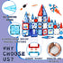 58 Set 3-12 Magnetic Tiles - Pcs Space Magnets Building Blocks - Sensory Travel Toys for Toddler - STEM Construction