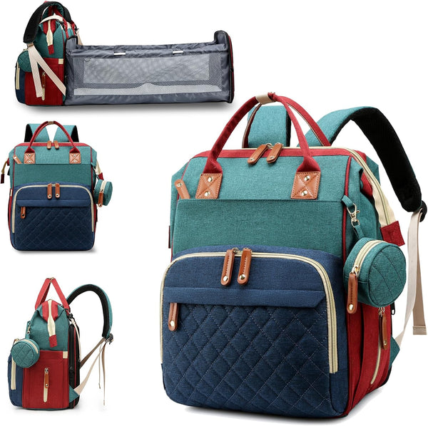 Diaper Bag with Changing Station, Waterproof 3 in 1 Diaper Backpack with