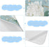 SyXIOP 28" 52" Chinese Style White Peony Cooling Baby Crib Mattress Cover x Absorbent Crib Padding for Sides for Kids