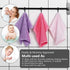 6 Pack 70% 30% 10"x10", Baby Girl Washcloths Bulk for Newborn, Extra Soft Face Bath Towel for Toddler, Absorbent Kids