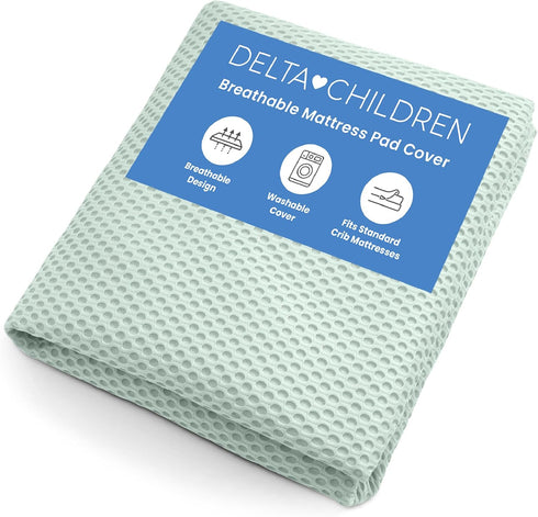 Delta Children Breathable Crib Mattress Pad Cover - 100% Breathable Mattress Pad