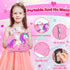 Set 3 4 5 6 7 9 10 11 12-Pink Kids Nail Polish for Girls Toys, Washable Quick-Dry Toddler Nail Art Kit with Air Cooling
