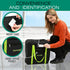 17" 16.5" 9.5" Reperkid Booster Seat Travel Bag for Airplane, Black and Green, H x W x D, Compatible with Gb Pockit