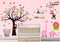 DEKOSH Pink Jungle Baby Nursery Wall Decal, Peel & Stick Colorful Owl Giraffe Lion Animal Stickers