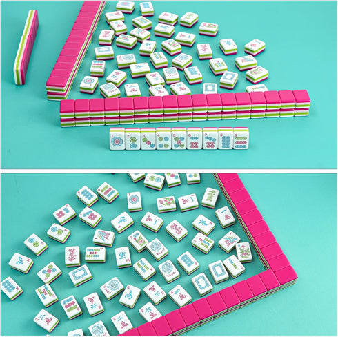 (31.5 31.5) TIASUSAN Green Mahjong Mat x with Black Carrying Bag, Anti-Slip, Noise-Reducing Mahjong Mat for Table