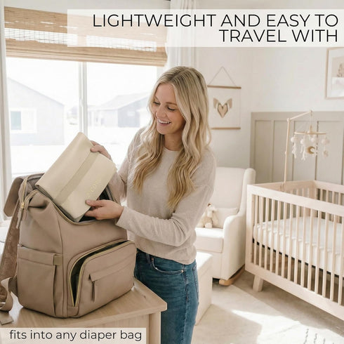 Beautiful Portable Baby Changing Pad - Wipeable and Easy to Clean Diaper Changing Mat - The Perfect Waterproof Vegan