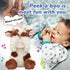 11'' Hopearl Peek A Boo Cow Interactive Repeats What You Say Plush Diary Cattle Toy Musical Singing Talking Stuffed
