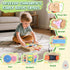3+ MoKo Montessori Busy Board Toys for Years Old Wooden Sensory Toys Board with LED Light Up Switch, Locks, Zippers