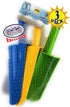 9" Set 3 Pack Matty's Toy Stop Kids Short Handle Sand Scoop Plastic Shovels for Sand & Beach (Yellow, Blue & Green)