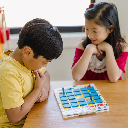 Melissa & Doug Flip to Win Travel Memory Game - Wooden Game Board with 7 Double-Sided Cards