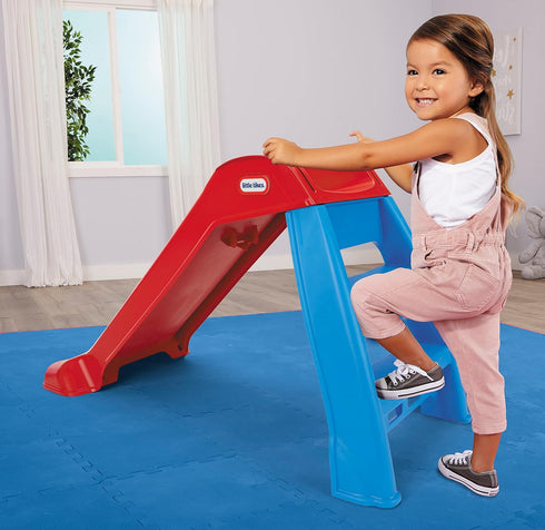 Little Tikes First Slip And Slide Playset, Easy Set Up for Indoor Outdoor Backyard, Safe Toy for Kids, Red/Blue,