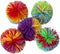 5 Pack Monkey Stringy Balls, Great Sensory Stress Toys, Rainbow Pom Bouncy Balls for Fun Party Favors