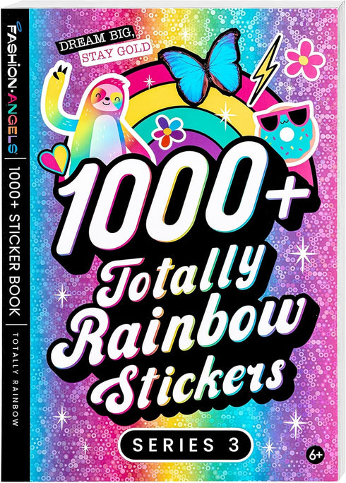 Fashion Angels 1,000+ Totally Rainbow Sticker Book, Fun & Colorful Craft Stickers for Kids & Teens Notebooks, Journals