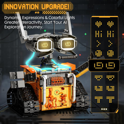Alerisca 5in1 6-12, 899Pcs Sets, Sets STEM Robot Building Kits for Kids App & Remote Control STEM Dinosaur Tank Robot