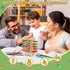 Centtechi 42 3 4 5 6 Counting Montessori Game Wooden Board Game, Colorful Wooden Sticks Dice Game Math Educational Toys