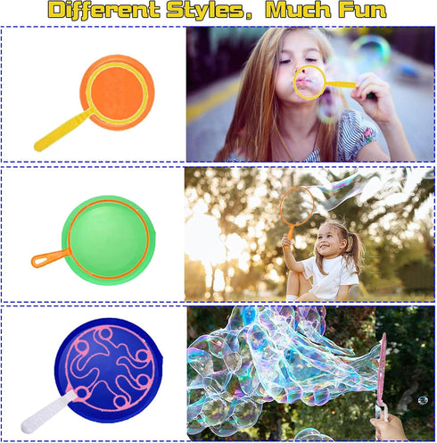 Bubble Wands Set - 32pcs Large Bubble Wand Toy Set for Kids Summer Outdoor Activity Party Birthday Fun