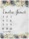 WolfeDesignPDD Baby Milestone Blanket Personalize Baby Blanket Monogram Baby Blanket Name Blanket Swaddle