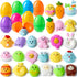24 JOYIN Pcs Easter Prefilled Eggs with Mochi Squishy Toys, Cute Stress Reliever Squishy Toy for Kids Party Favor