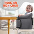 MYYOODI 6-36 3-Point Hook On High Chair, Portable and Foldable Baby Feeding Chair for Babies Months, Safety Harness
