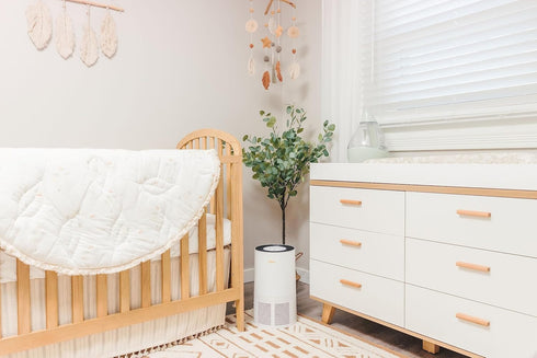 28w 52h 16d Crane Baby Wrap Around Bed Skirt for Crib, Cotton Crib Skirt for Boy's and Girl's Nursery, Natural, x x