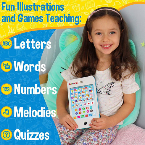 Kid Tablet for Kindergarten Learning Activities - ABC Learning for Toddlers, Kids Phone Toy for Speech Therapy & Letter