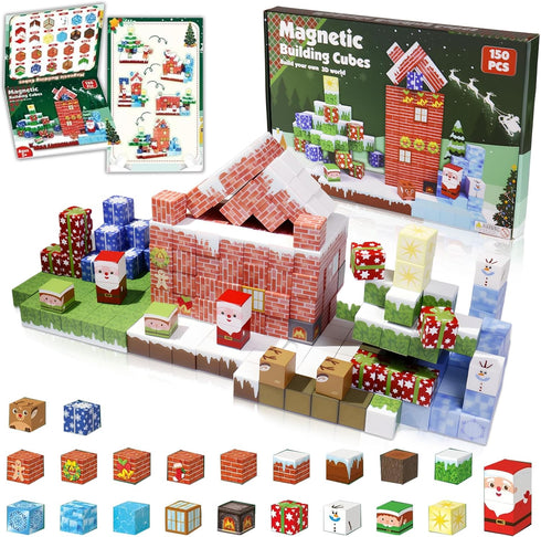 Magnetic Blocks - 150 PCS Magnets Block Sensory Educational Interactive Building Toy