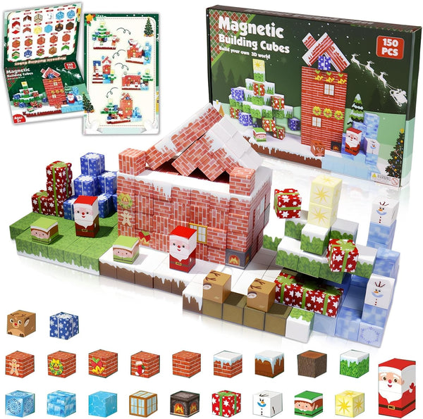 Magnetic Blocks - 150 PCS Magnets Block Sensory Educational Interactive Building Toy