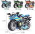 Toy Motorcycle - Pull Back Toy Car with Sound and Light for Boys, Toy Motorcycles for Ages 3-9 (Blue)