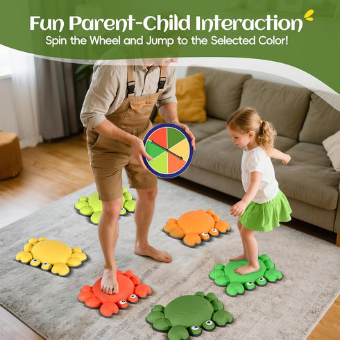 3 4 5 6 7+ TOPNEW Stepping Stones for Kids, Non-Slip Balance Stepping Stones for Promoting Children's Coordination