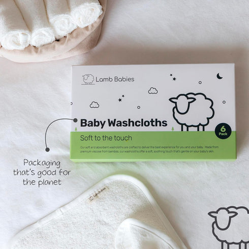 Bamboo Baby Washcloths for Newborn, Ultra-Soft & Absorbent for Gentle Bath Time Care, Durable Baby Bamboo Washcloths