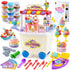 PLAY Ice Cream Cart Toys for Kids - Color Dough Sets for