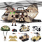 deAO Military Helicopter Toys Set Army Men Playset, Army Toys with Soldier