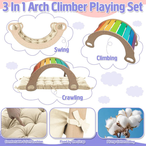 (43 20 3 inch, ROYALAY Premium Climbing Arch Cushion for Kids, Arch Cushion Floor Cushion Toddler Nap Mat * * Apricot)