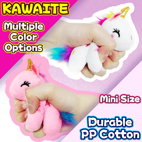 Light Pink Unicorn Stuffed Animals, Kawaii Plushies for Kids, Soft Mini Plush Toys Key Chains, Cute Birthday Gifts