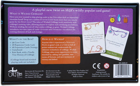 Only Then Studios 30-45 8+ Wicked Cribbage | A Playful Twist On A Classic Game | Minute Playtime | Ages | Quick, Easy