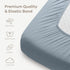 Set Comfy Cubs Grey/White Muslin Crib Sheet & Baby Blanket