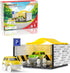 PicassoTiles Magnetic Tiles Race Car Track Kit Parking Garage Expansion Pack with