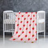 Pink Strawberry Baby Blanket for Boys Girls Super Soft Blanket Swaddle Newborn Cozy Receiving Blanket Stroller Throw 40x30 in for Puppy