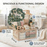 lifemories Closet 2X Sets, 5 Wooden Baby Shower Crate & Basket with Hanger Rack - Customizable Gift Basket