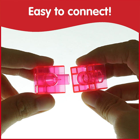 edxeducation Translucent Linking Cubes, Construction Toy for Early Math, Set of 100 Light Table Toy