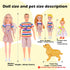 Playset 6 3 3-12 iBayda Family Dollhouse Dolls - People with Dollhouse Pets Included Pregnant Mom Dad Kids