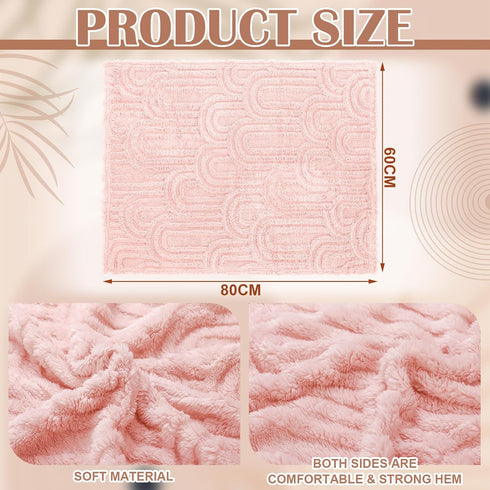 Wiwiqing 4 3D 32" 24", Pcs Soft Boho Baby Blanket Unisex Newborn Toddler Receiving Blanket for Crib Stroller Use