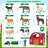 1 2 3 4 5 Playset Farm Animals Toys for Year old Toddlers Girls Boys, Big Red Barn Farm with Figures Animals