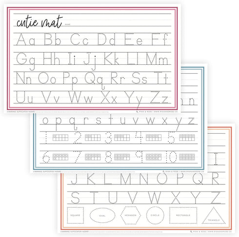 Ryan & Rose Cutie Mats Disposable Placemats for Baby, 30 Pack Extra Coverage (13" X 21") Easy Clean Up