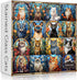 Stained Glass Cat Puzzle - 1000 Pieces, Colorful Kitty Collage, Challenging Jigsaw for Adults