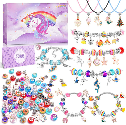 Bracelet Making Kit for Girls, Arts and Crafts for Kids Ages 6-12, Gifts for 5-10 Year Old Girls