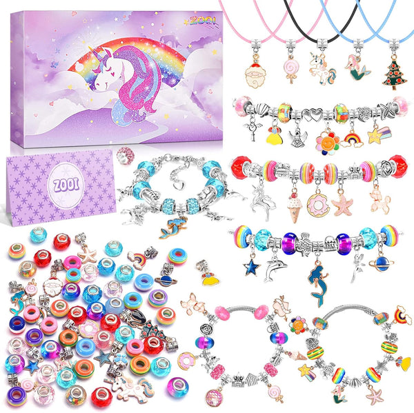 Bracelet Making Kit for Girls, Arts and Crafts for Kids Ages 6-12, Gifts for 5-10 Year Old Girls