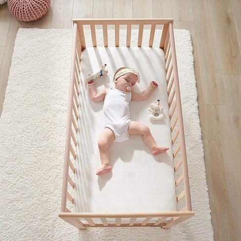 2 Pack Cozy 28x52 Inches, BEDSUM Microfiber Toddler Fitted Crib Sheets, Super Soft and Baby Sheets for Standard Crib