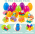 12 JOYIN Pcs Easter Eggs with Toys, Plastic Eggs with Rubber Cars, Basket Stuffers, Party Favors for Toddlers and Kids