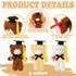 24 Pcs Mini Graduation Bear Plush Toy - 5.5 Inch Stuffed Animal with Black Cap, Class of 2024 Graduation Gift